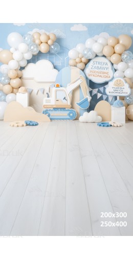 Tło fotograficzne „Mały budowniczy – pastelowa strefa zabawy” | UB_792